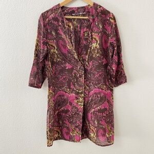 ⭐️SALE⭐️ Athleta Swim Cover Up Size Medium Paisley Silk Blend Beach